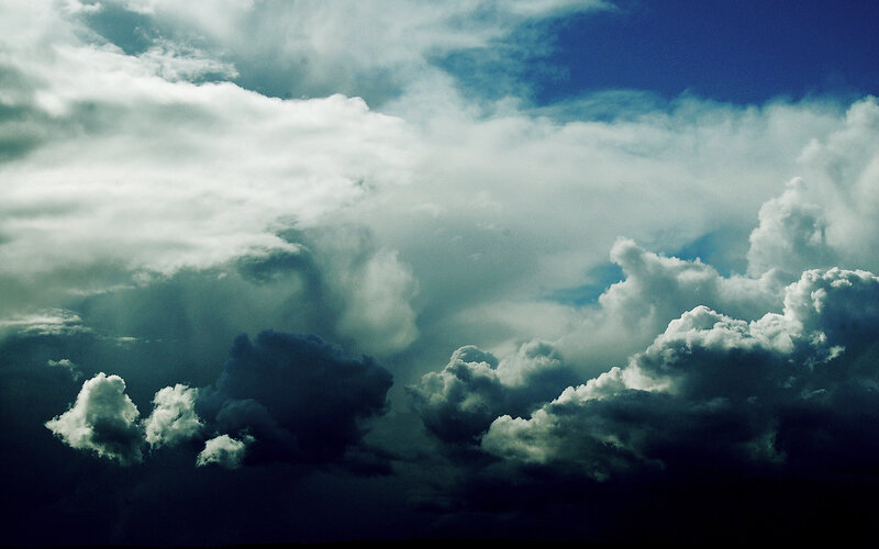 Dramatic Storm Clouds — Blue, Photograph, Sky