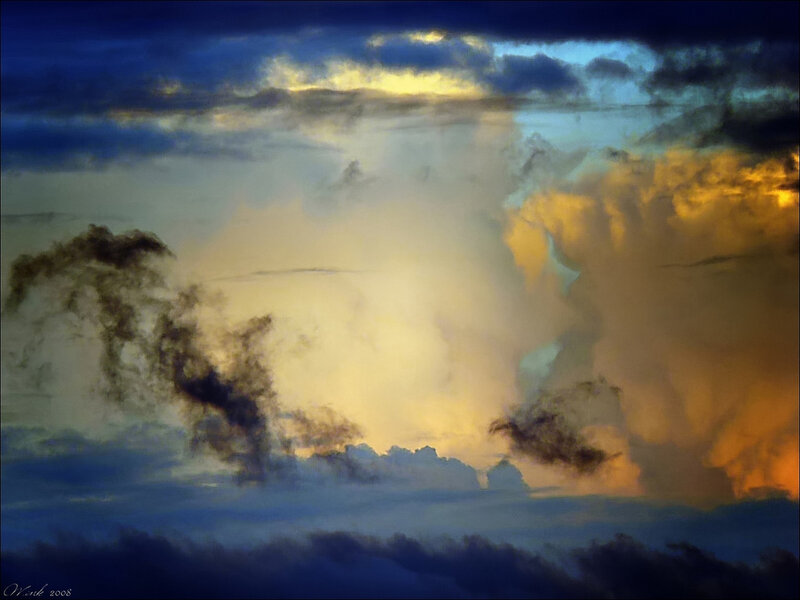 Dramatic Storm Clouds — Blue, Sunset