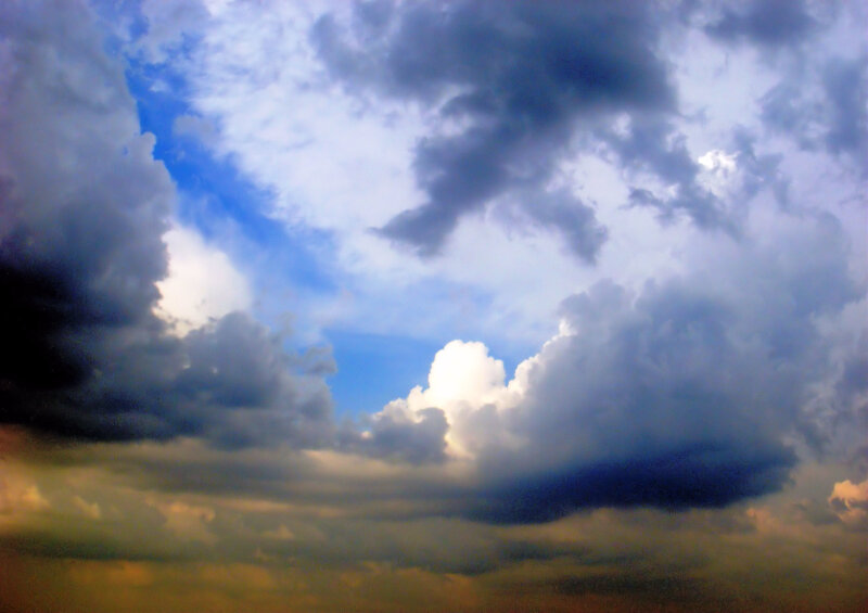 Dramatic Storm Clouds — Blue