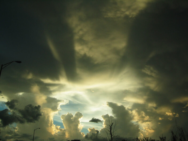 Dramatic Storm Clouds — Gray, Sunset