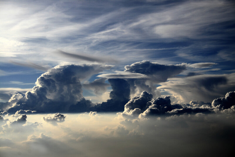 Dramatic storm clouds in the sky