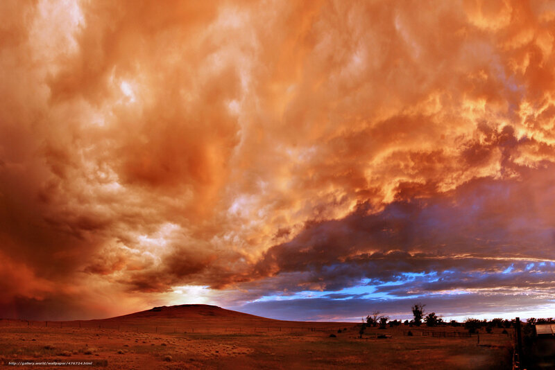 dramatic storm clouds over plains