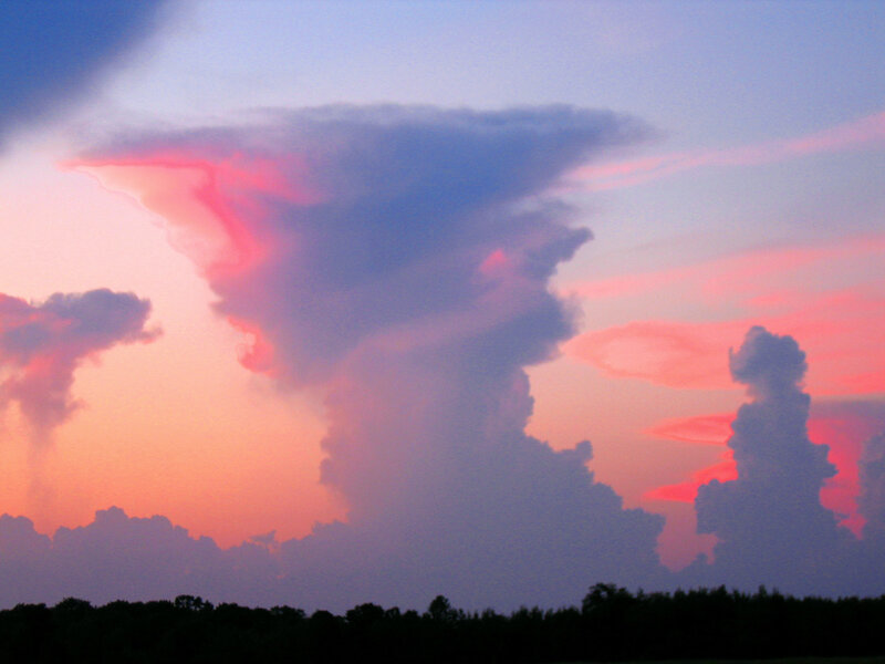 Dramatic Storm Clouds — Pink
