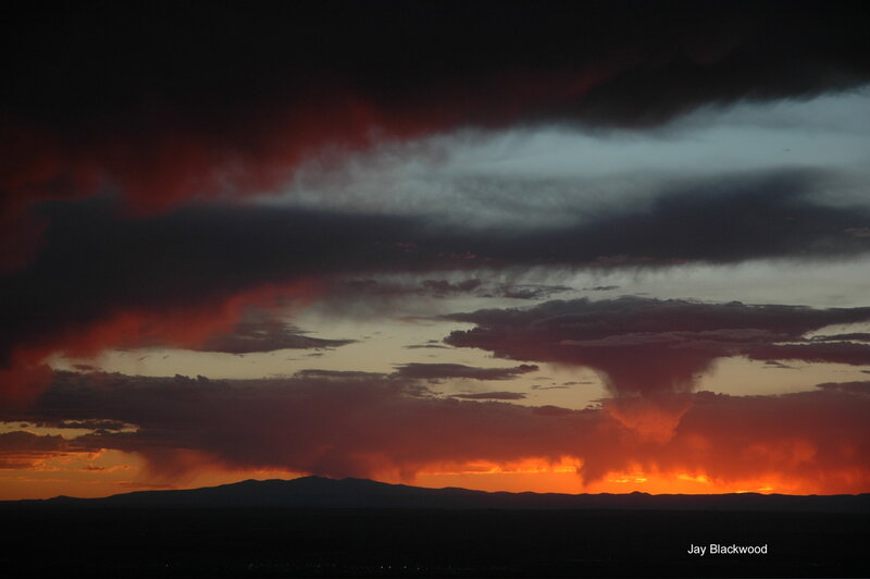 Dramatic Storm Clouds — Red, Sunset, Photograph