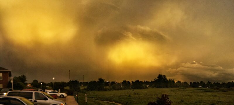 Dramatic Storm Clouds — Yellow