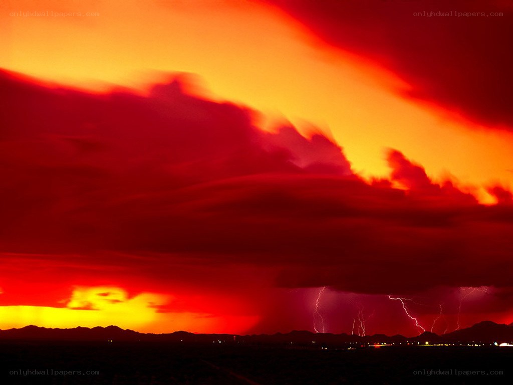 Dramatic storm over desert