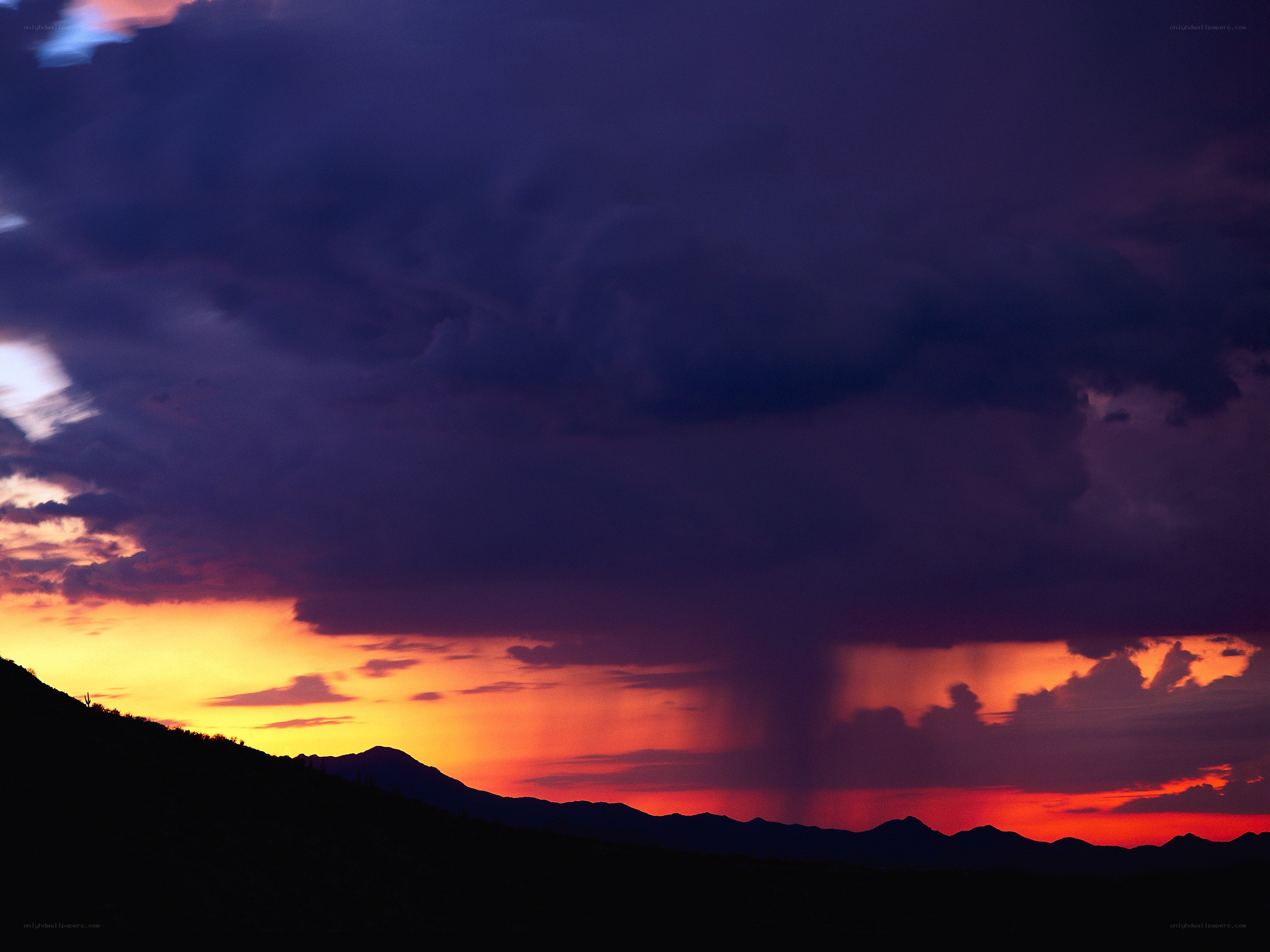Dramatic storm over mountains