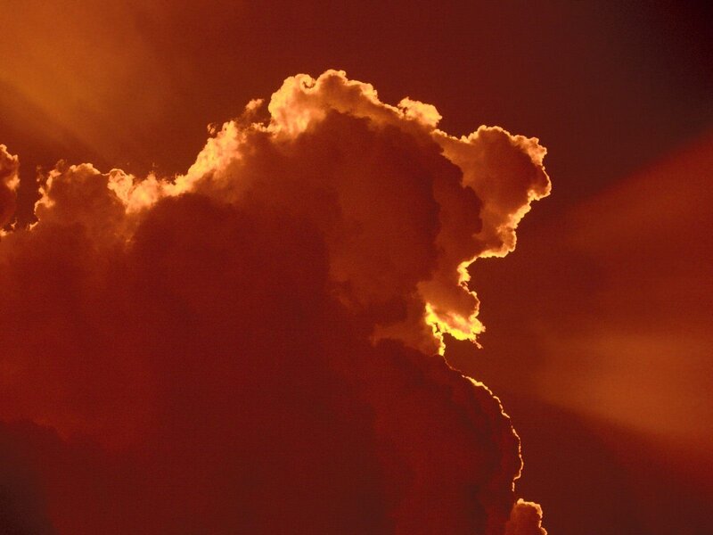 dramatic sunset cloud