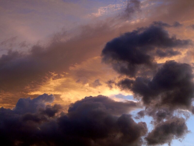 dramatic sunset clouds