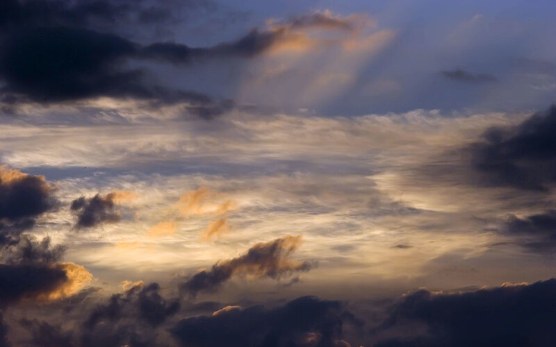dramatic sunset clouds