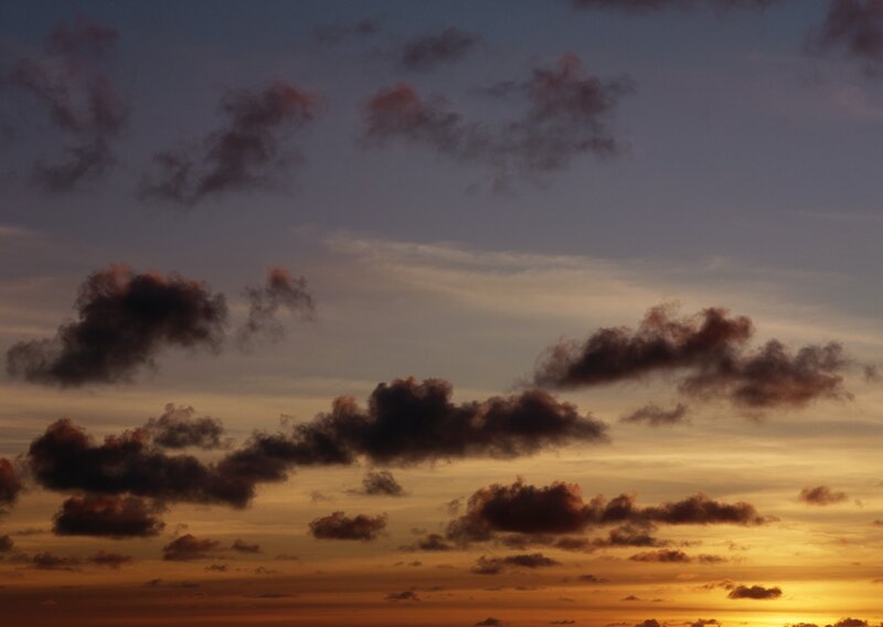 dramatic sunset clouds