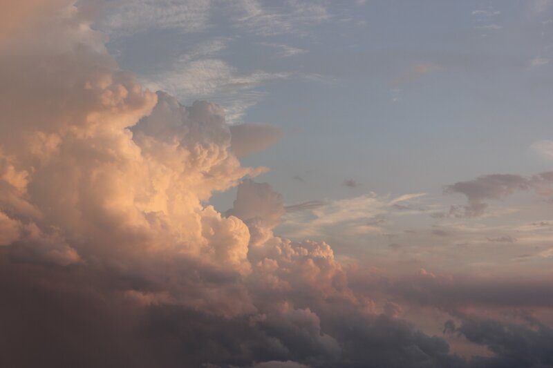 dramatic sunset clouds