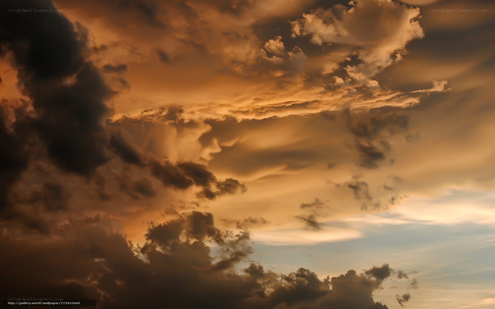 Dramatic sunset clouds