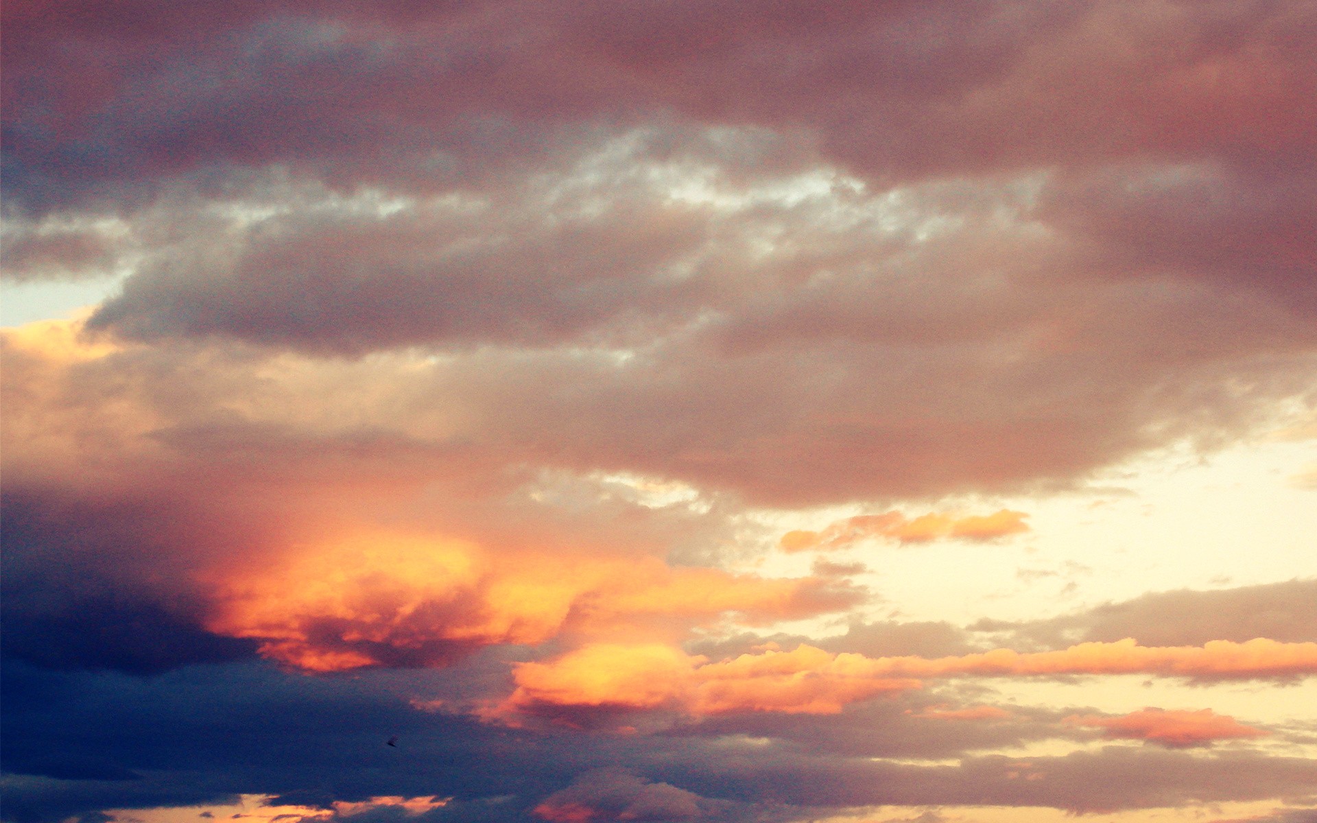 dramatic sunset clouds