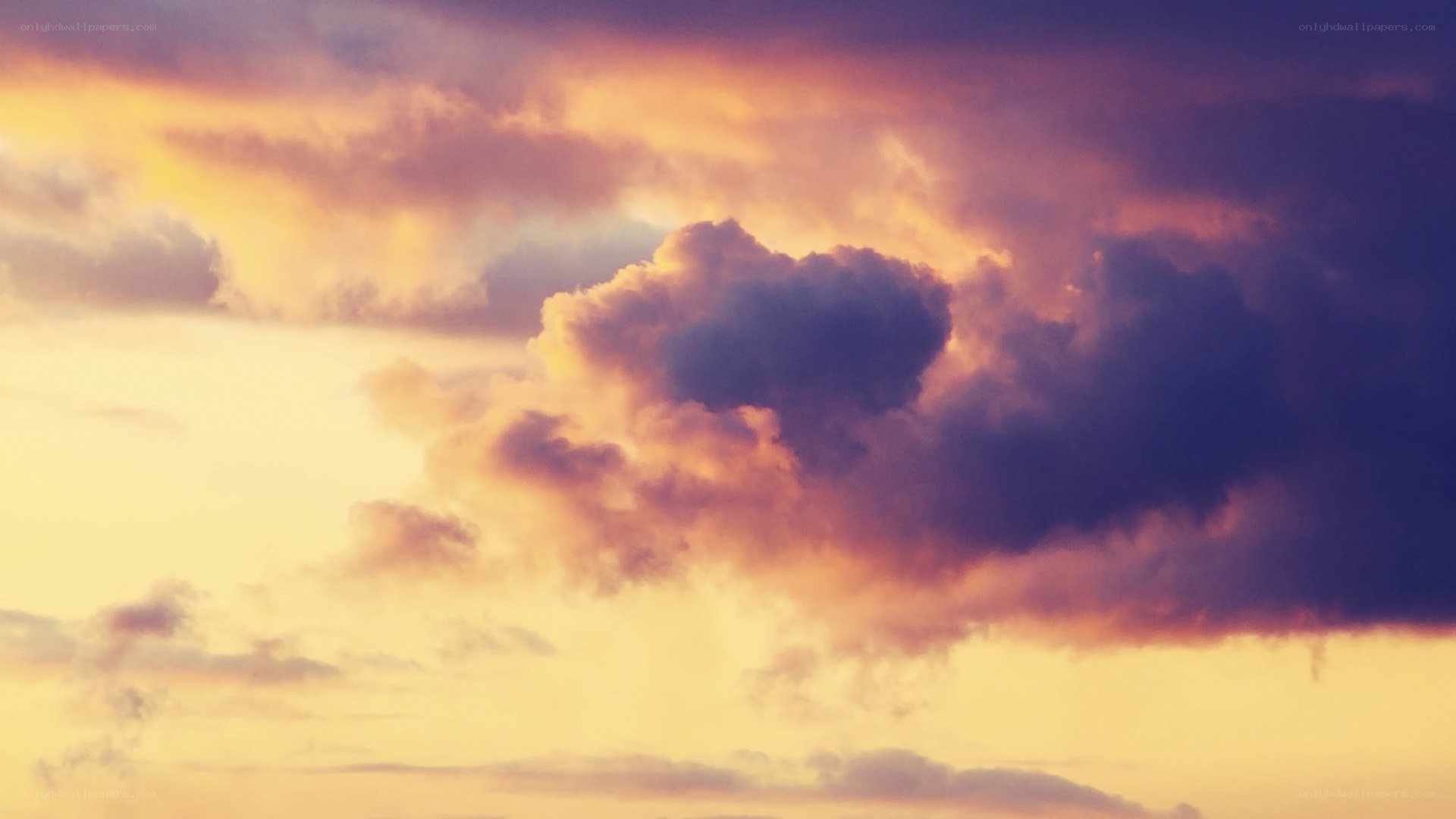 dramatic sunset clouds