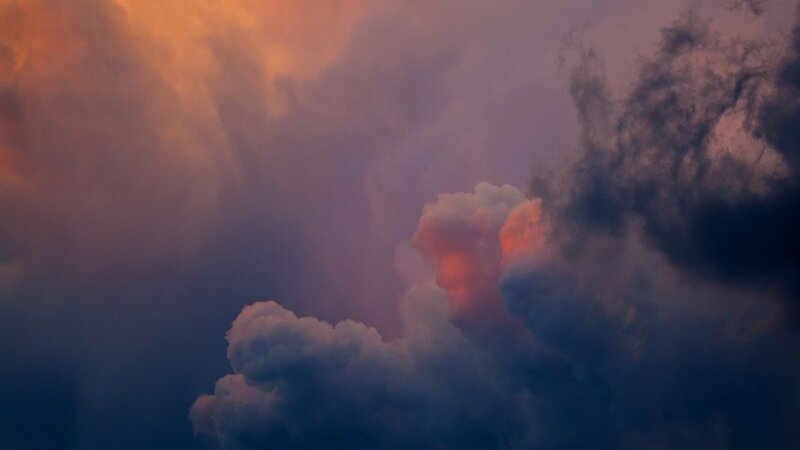 dramatic sunset clouds