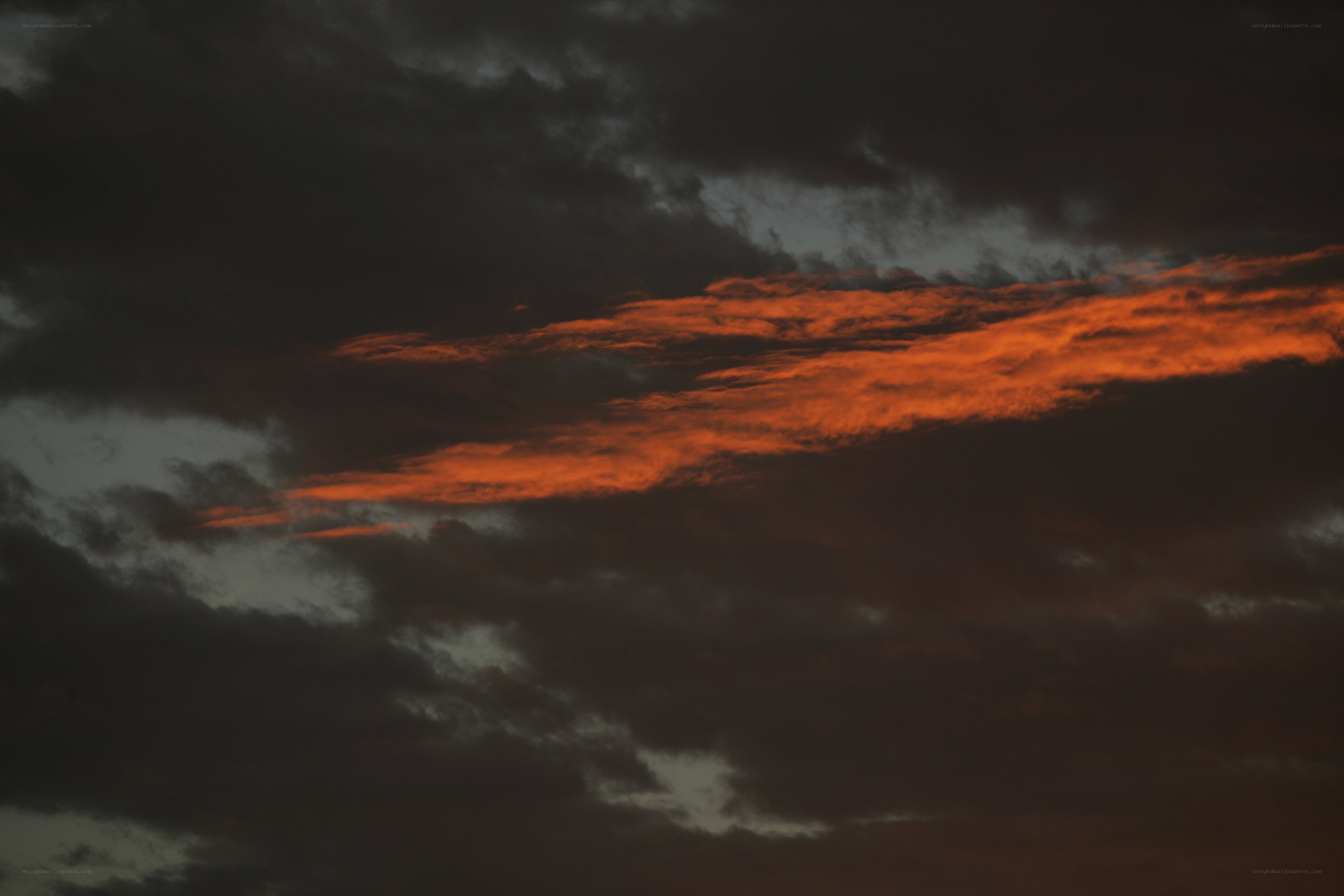 dramatic sunset clouds