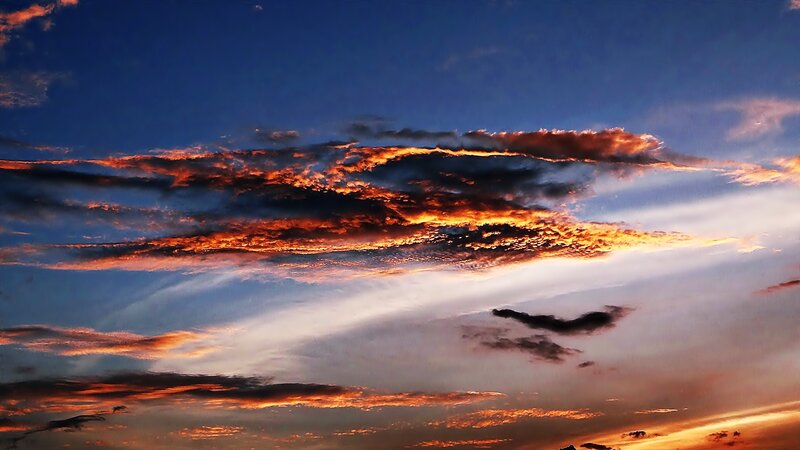 dramatic sunset clouds
