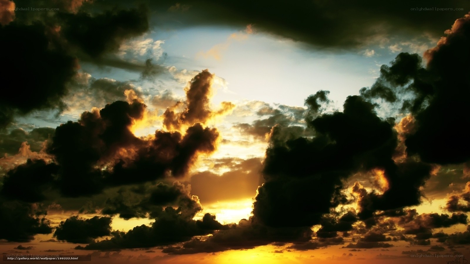 dramatic sunset clouds