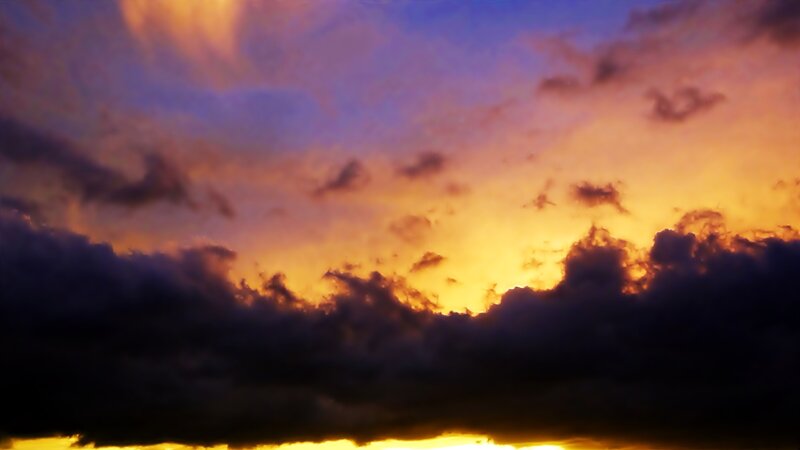 dramatic sunset clouds