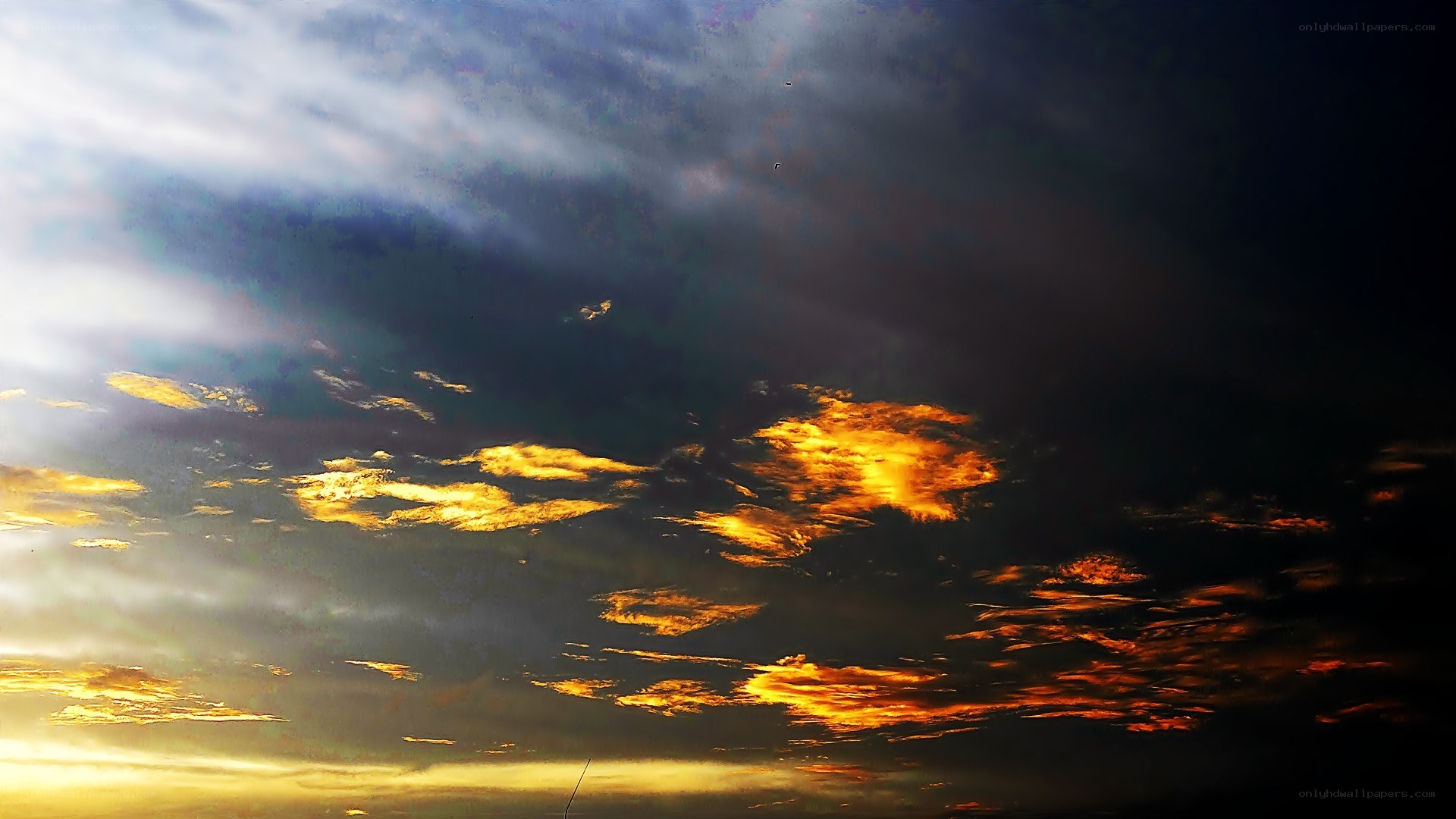 dramatic sunset clouds