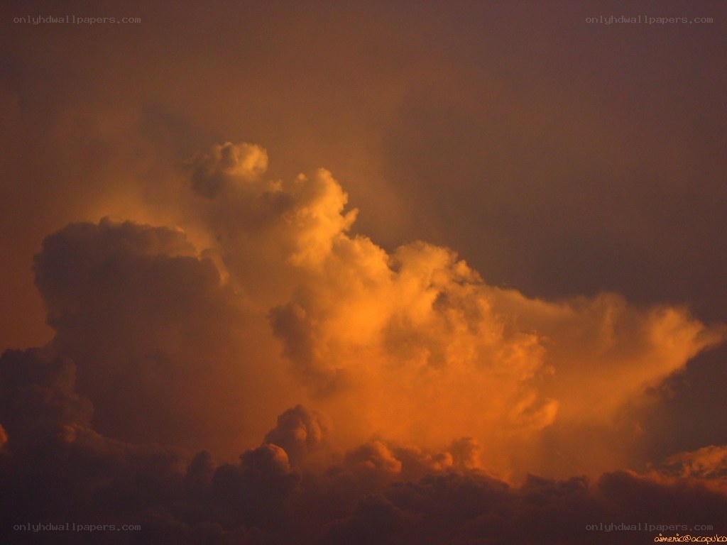 dramatic sunset clouds