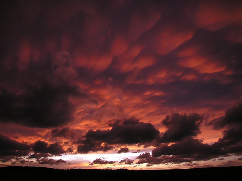 Dramatic Sunset Clouds — Red