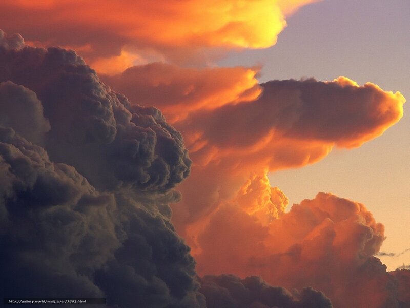Dramatic sunset clouds