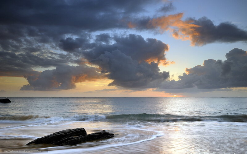 Dramatic sunset over the ocean
