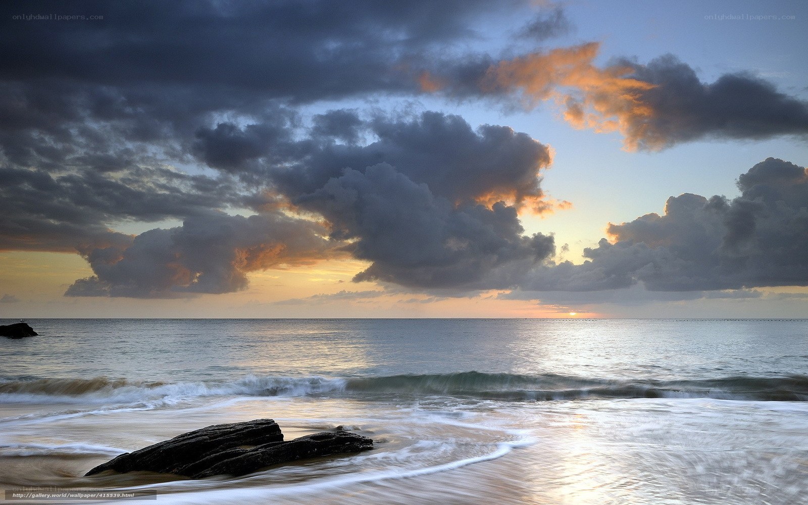 Dramatic sunset over the ocean