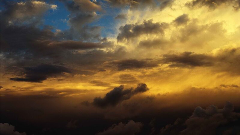 dramatic sunset sky