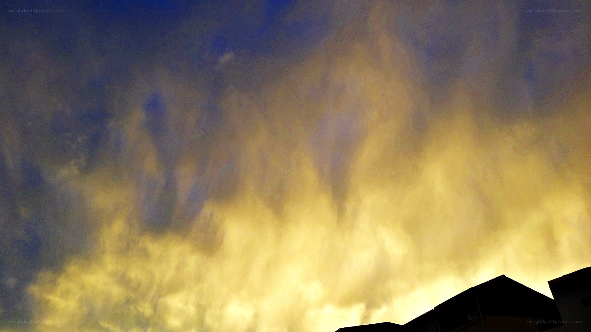 dramatic sunset sky