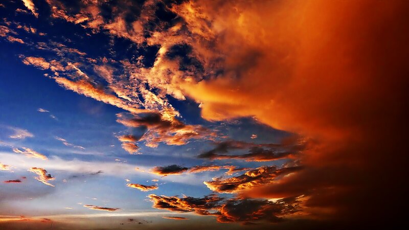 dramatic sunset sky