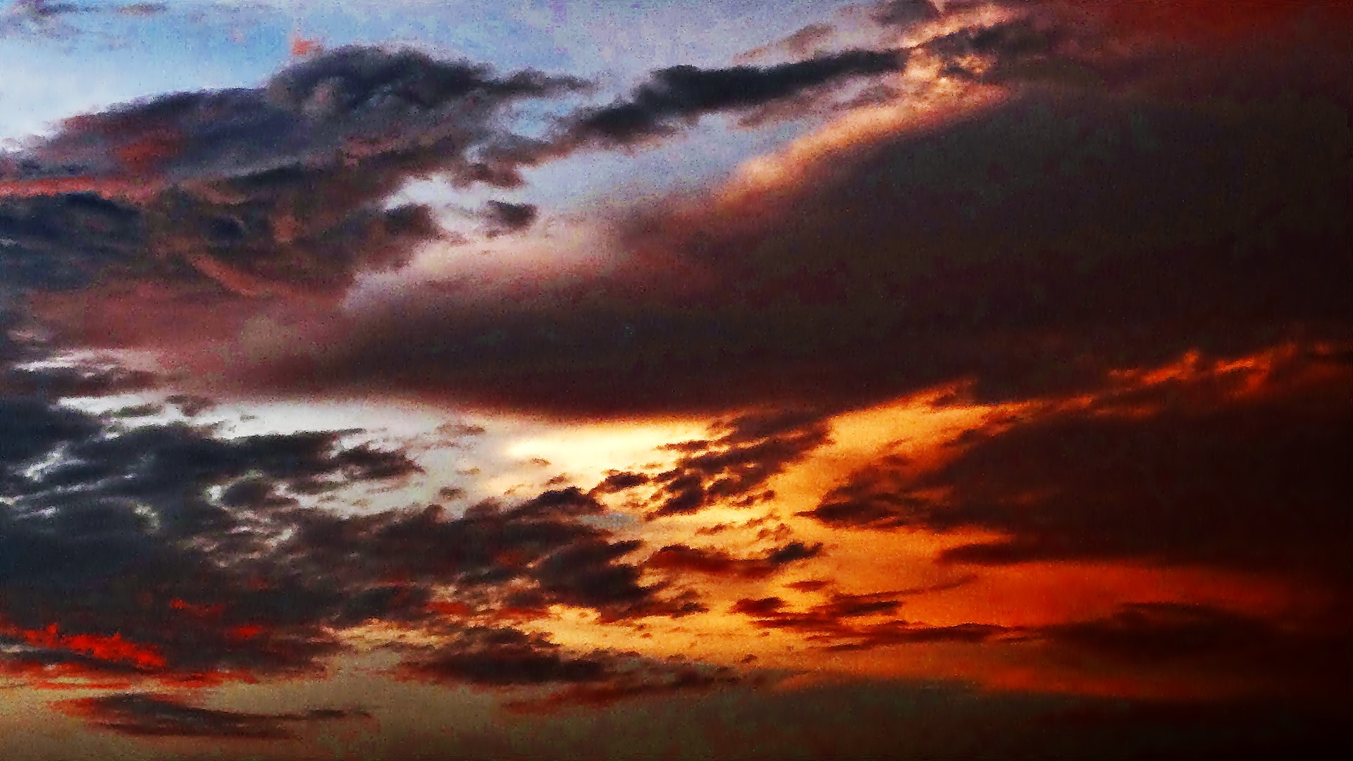 dramatic sunset sky