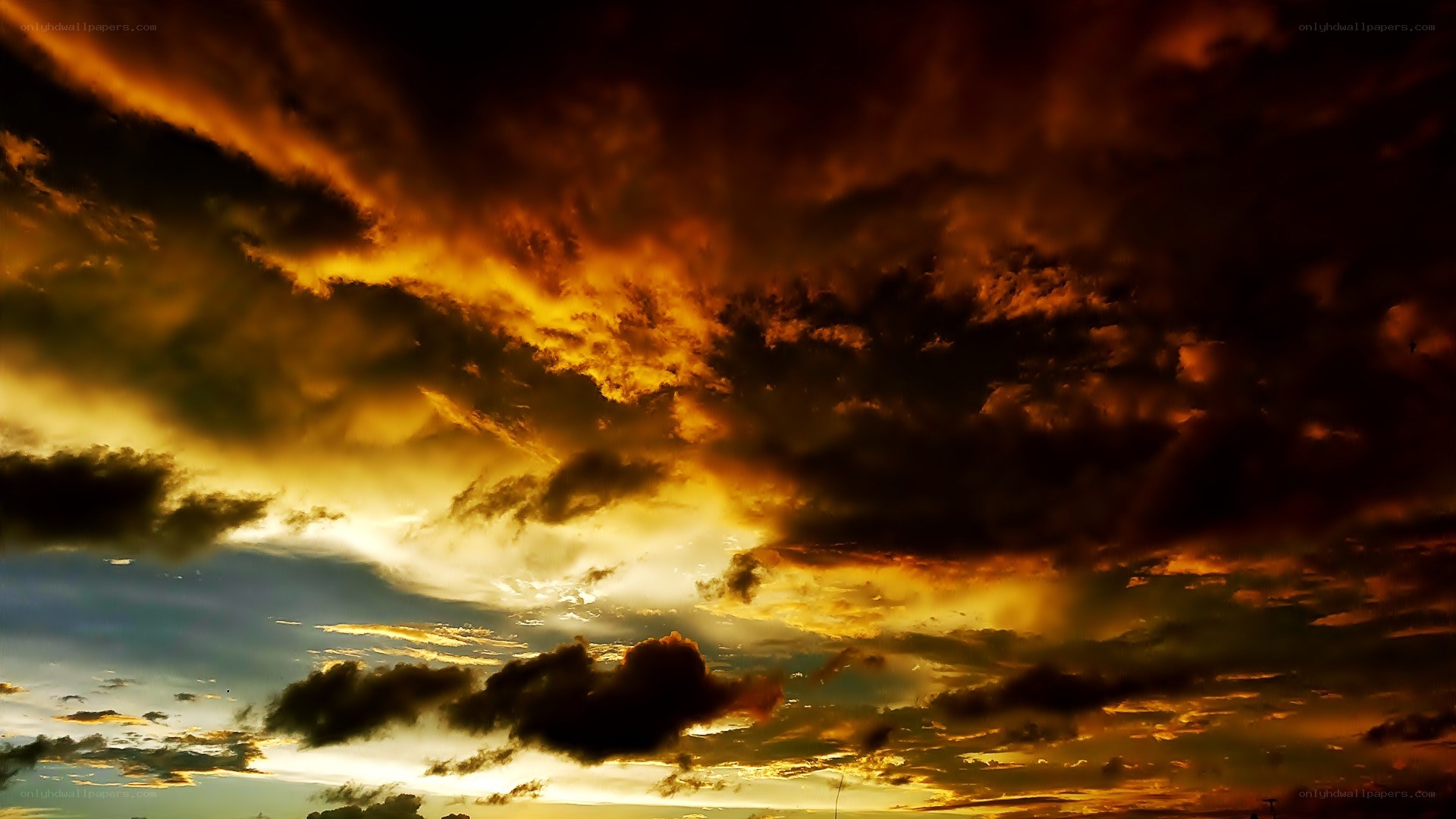 dramatic sunset sky