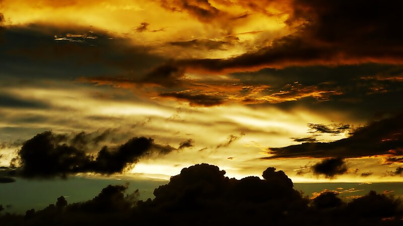 dramatic sunset sky
