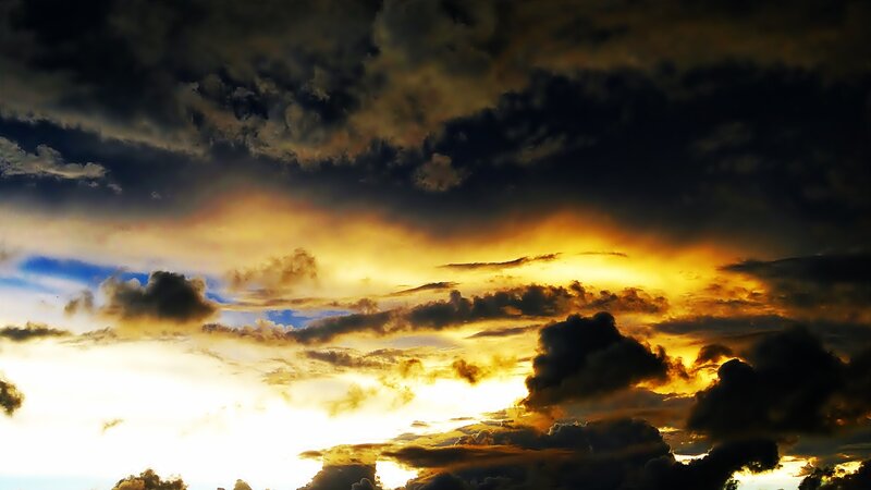 dramatic sunset sky