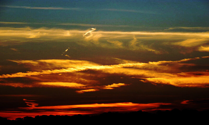 dramatic sunset sky
