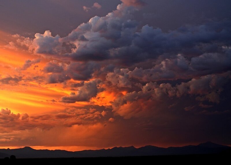Dramatic Sunset Sky — Orange, Photograph