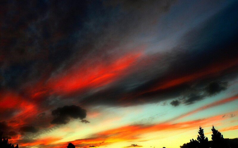 Dramatic Sunset Sky — Red, Photograph