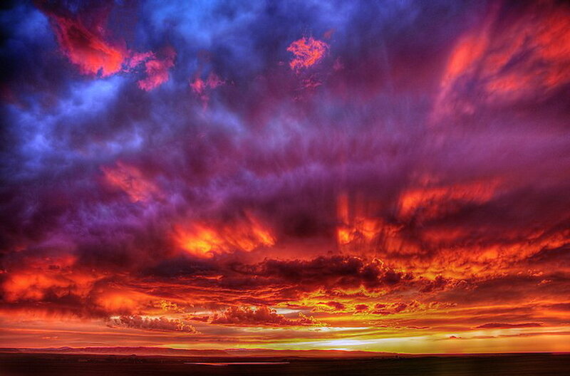 Dramatic Sunset Sky — Red