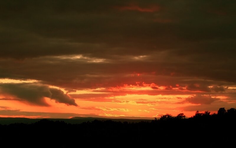 dramatic sunset sky
