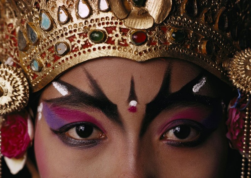 dramatic theatrical makeup close-up