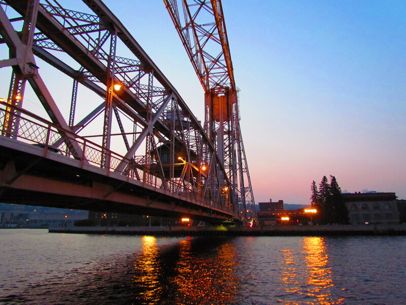 Drawbridge at Dusk — Blue, Calm