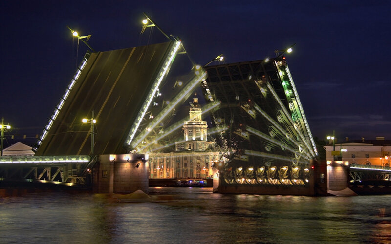Drawbridge at Night