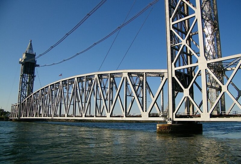 Drawbridge over Water — Blue, Calm
