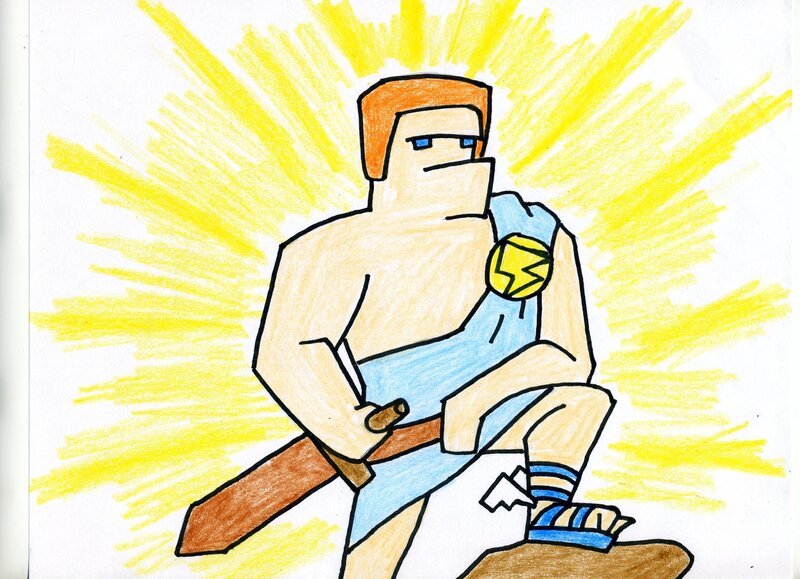 drawing of a warrior