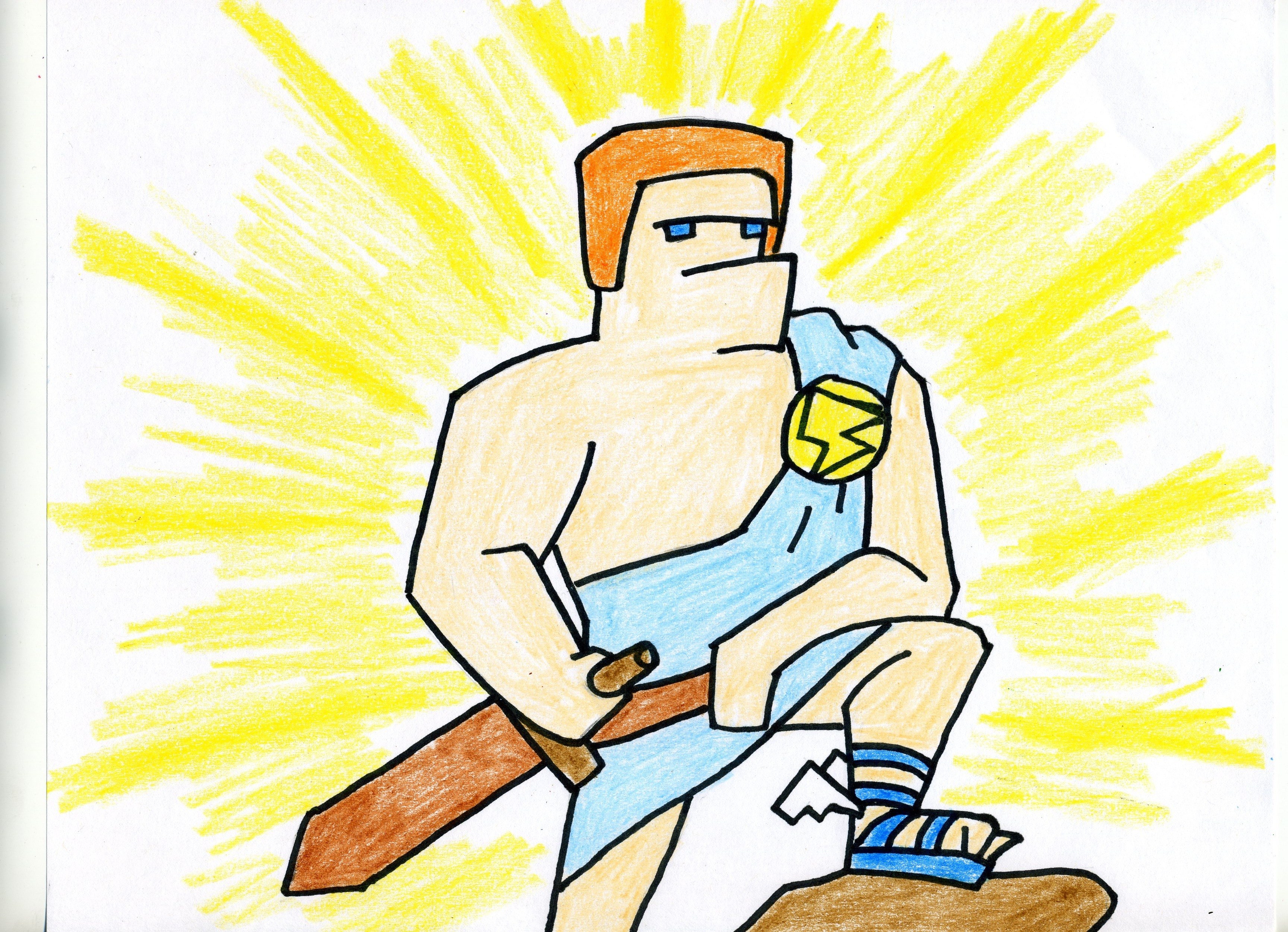 drawing of a warrior