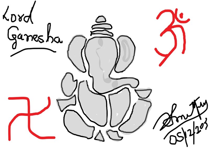 Drawing of Ganesha