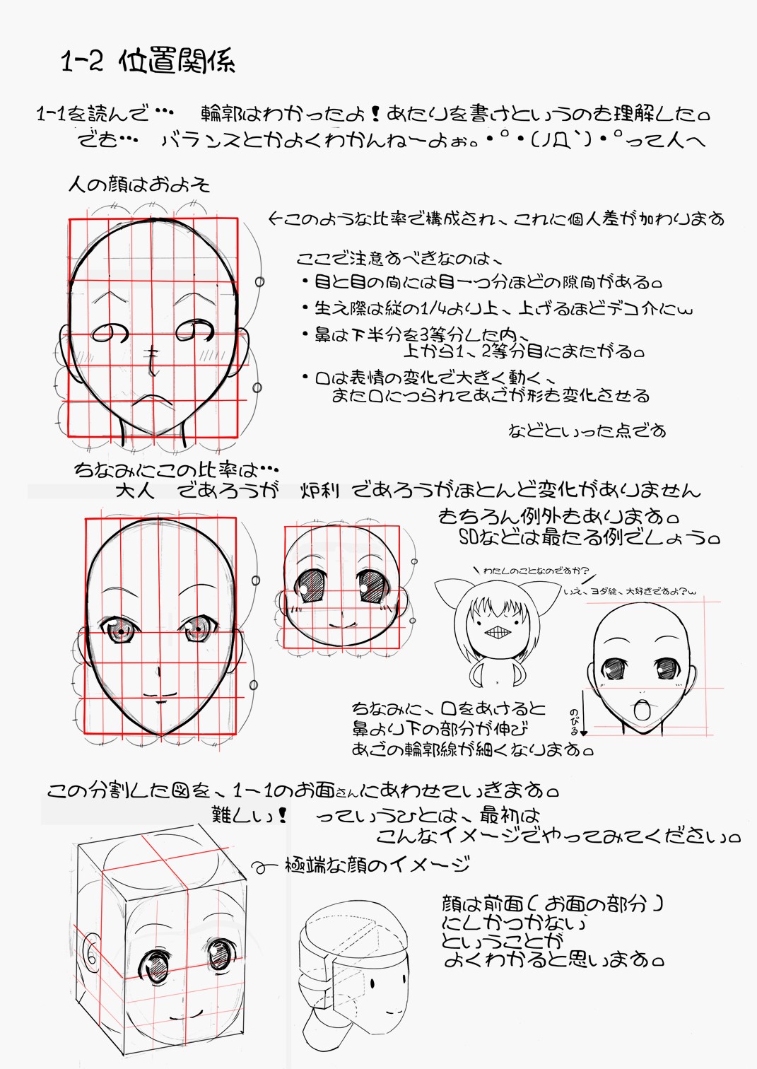 drawing tutorial for anime faces